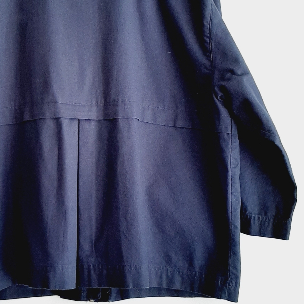 COLUMBIA 100% Organic Cotton Canvas Utility Jacket Zip-Up Navy Blue Women's Sz M - Picture 12 of 14